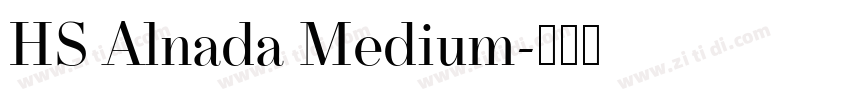 HS Alnada Medium字体转换